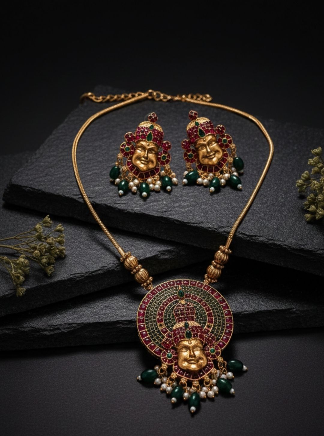 KATHAKALI CHARM NECKLACE
