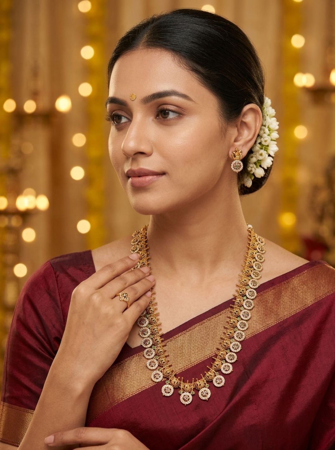 indian bridal coin jewellery set