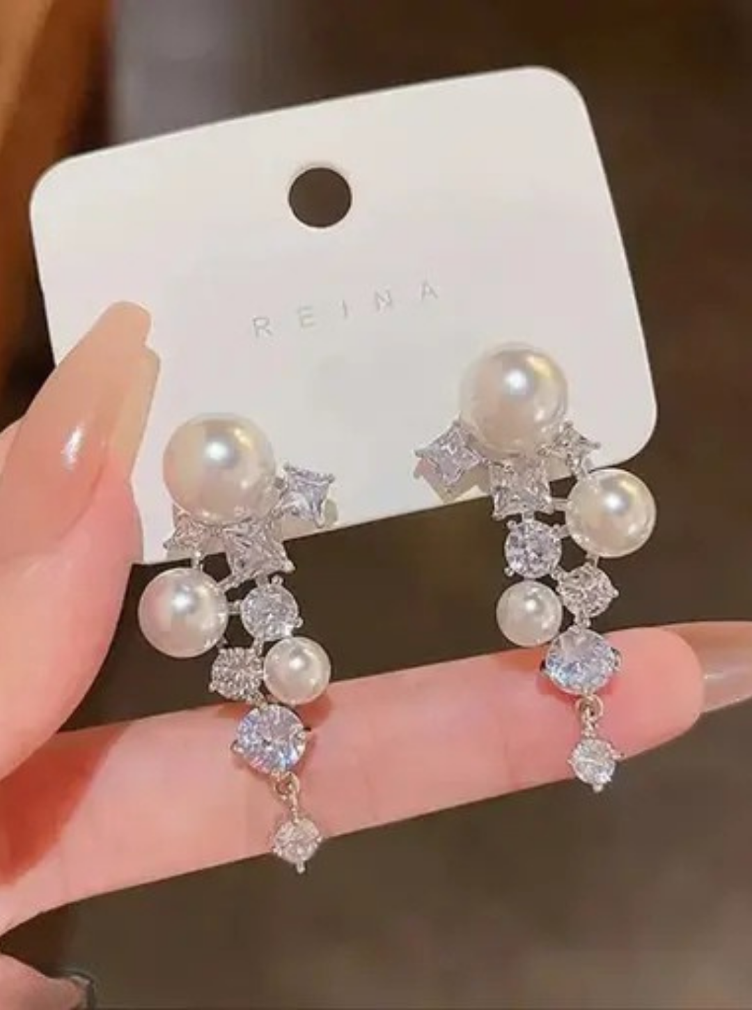 CELESTE PEARL-DROP EARRINGS
