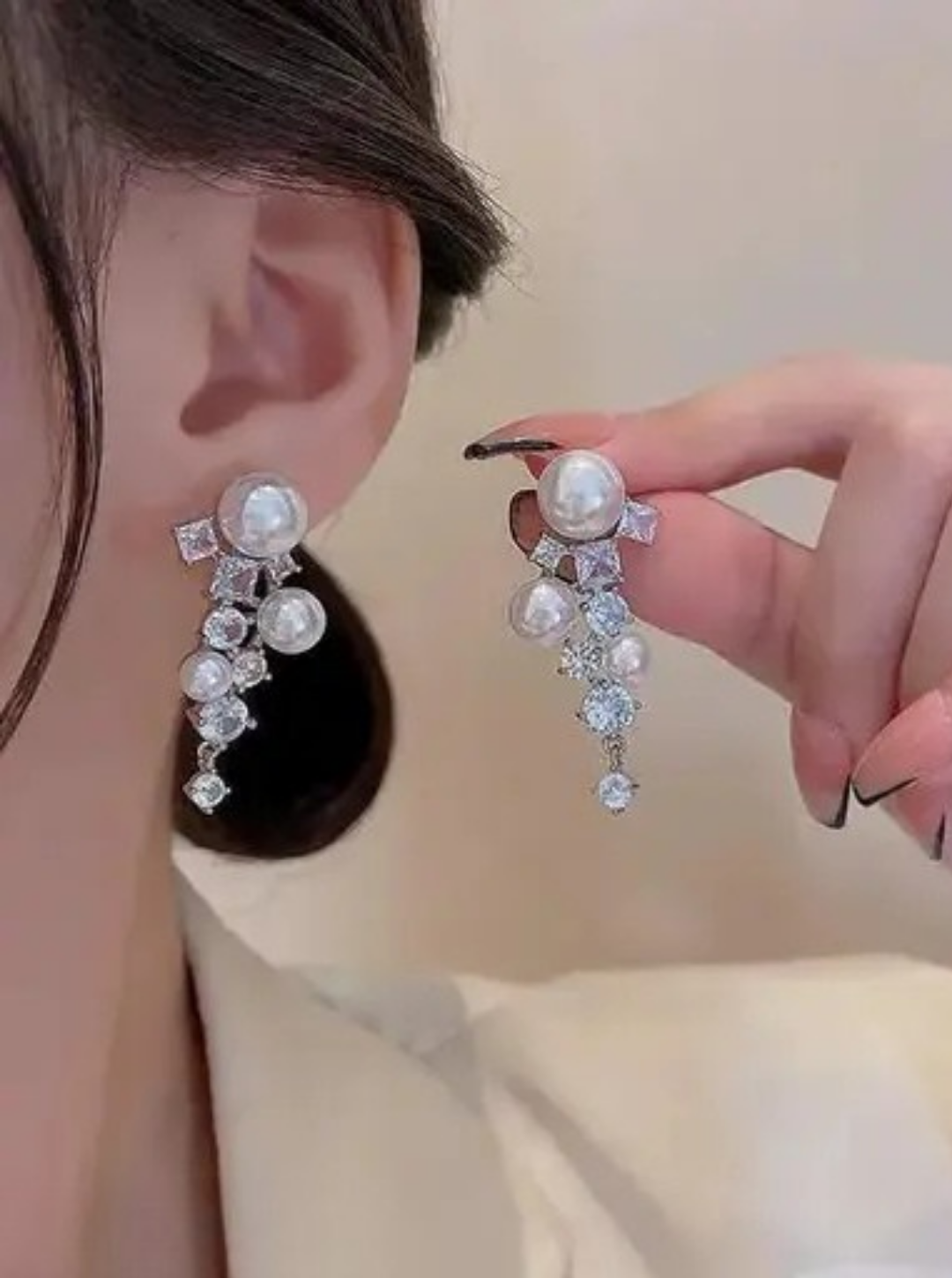 CELESTE PEARL-DROP EARRINGS