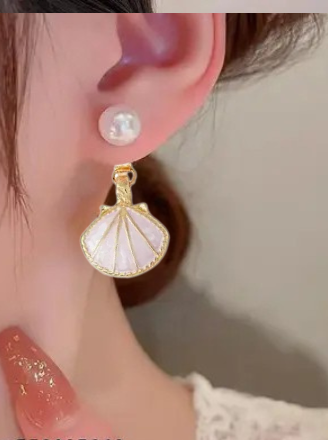 PEARL SHELL DROP EARRINGS