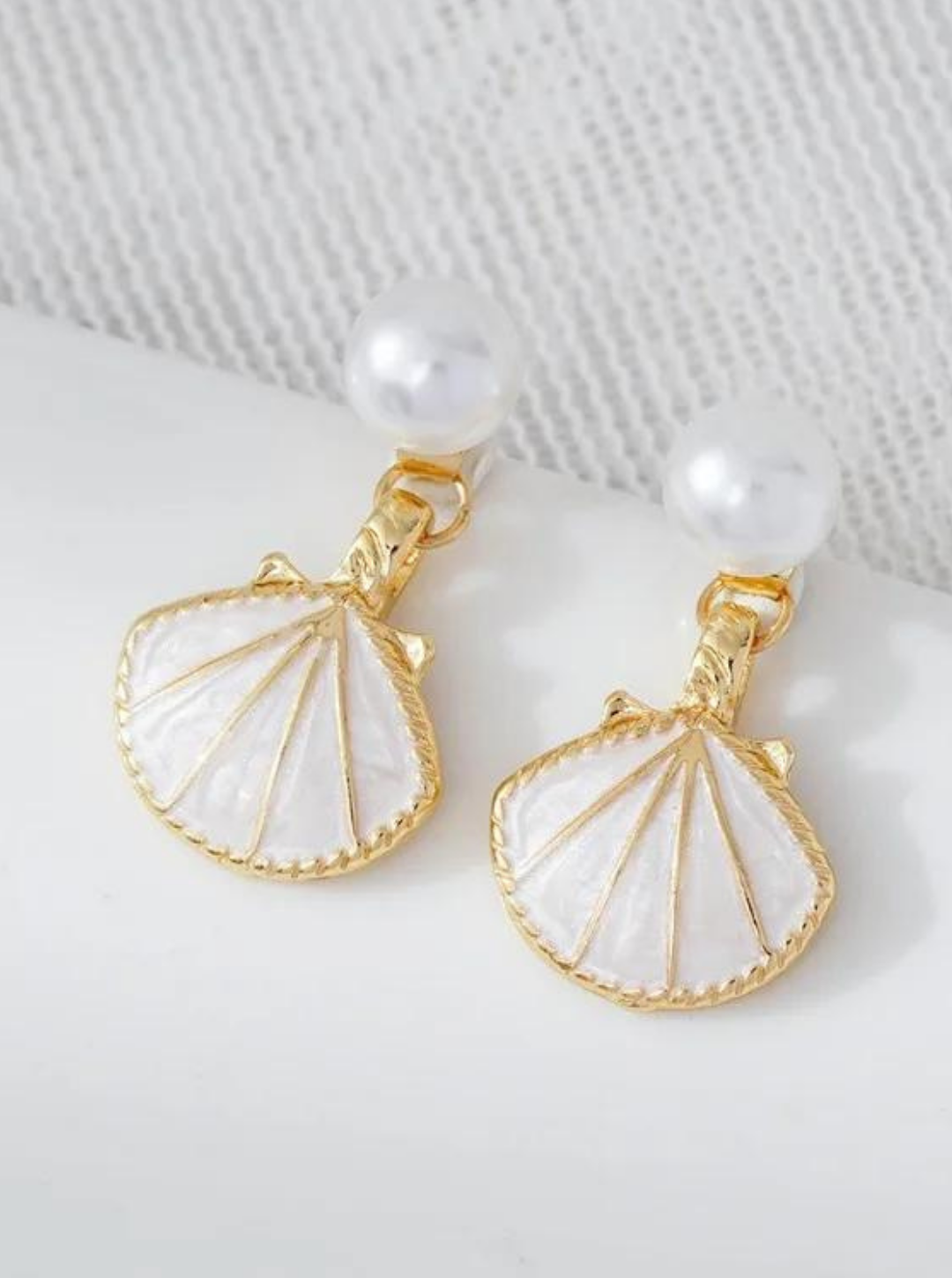PEARL SHELL DROP EARRINGS