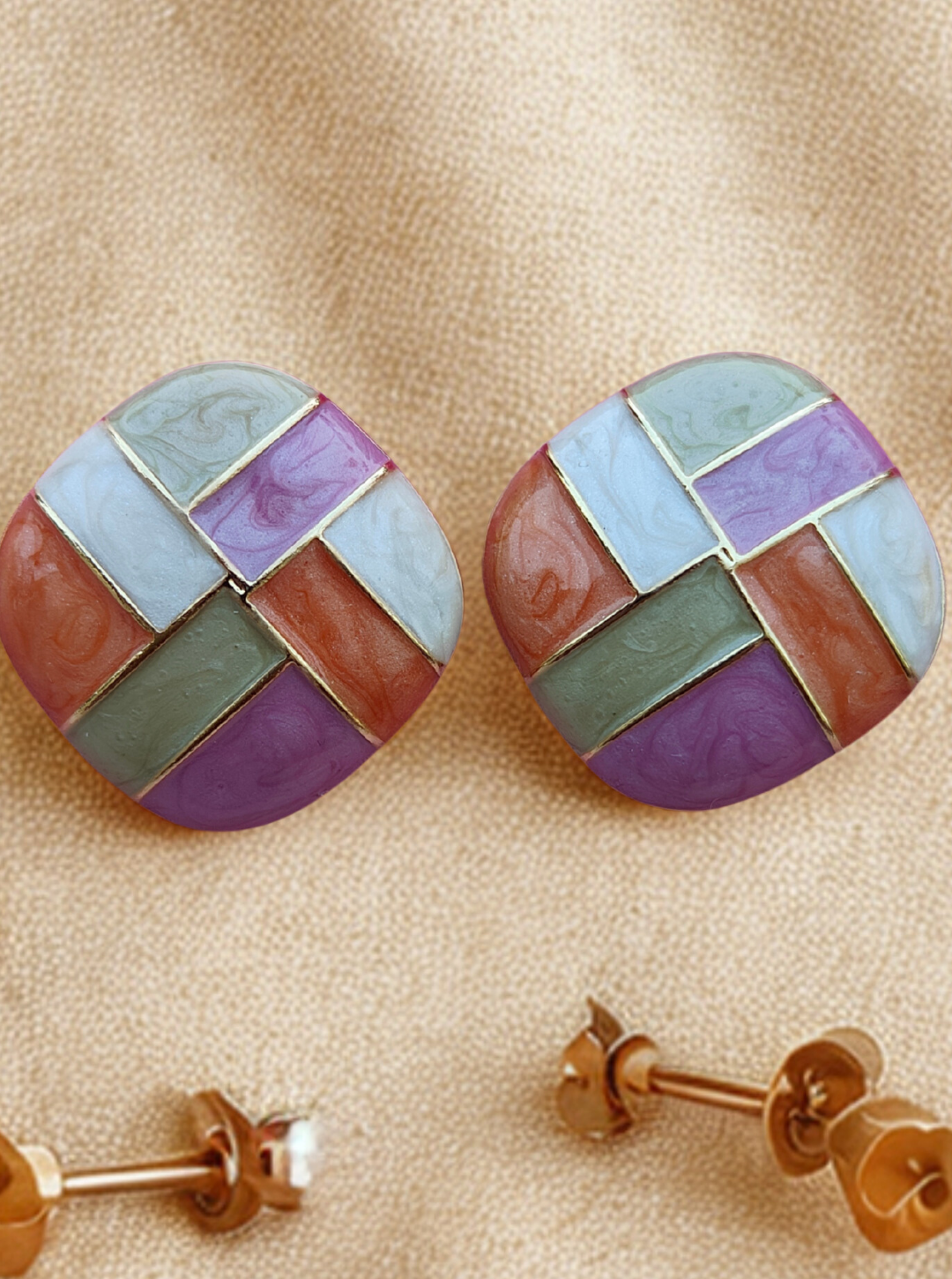 VINTAGE JEWEL TONE EARRINGS