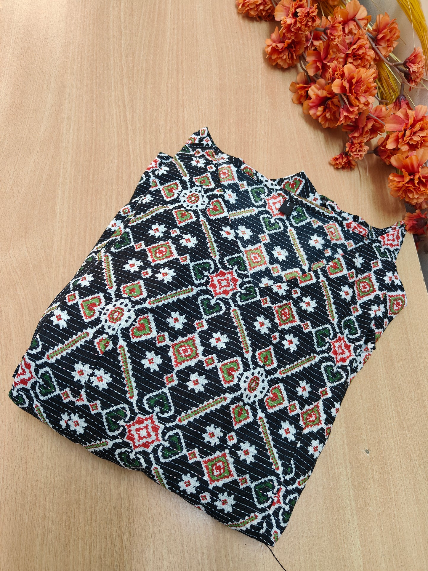 BLACK PATOLA COTTON MAXI