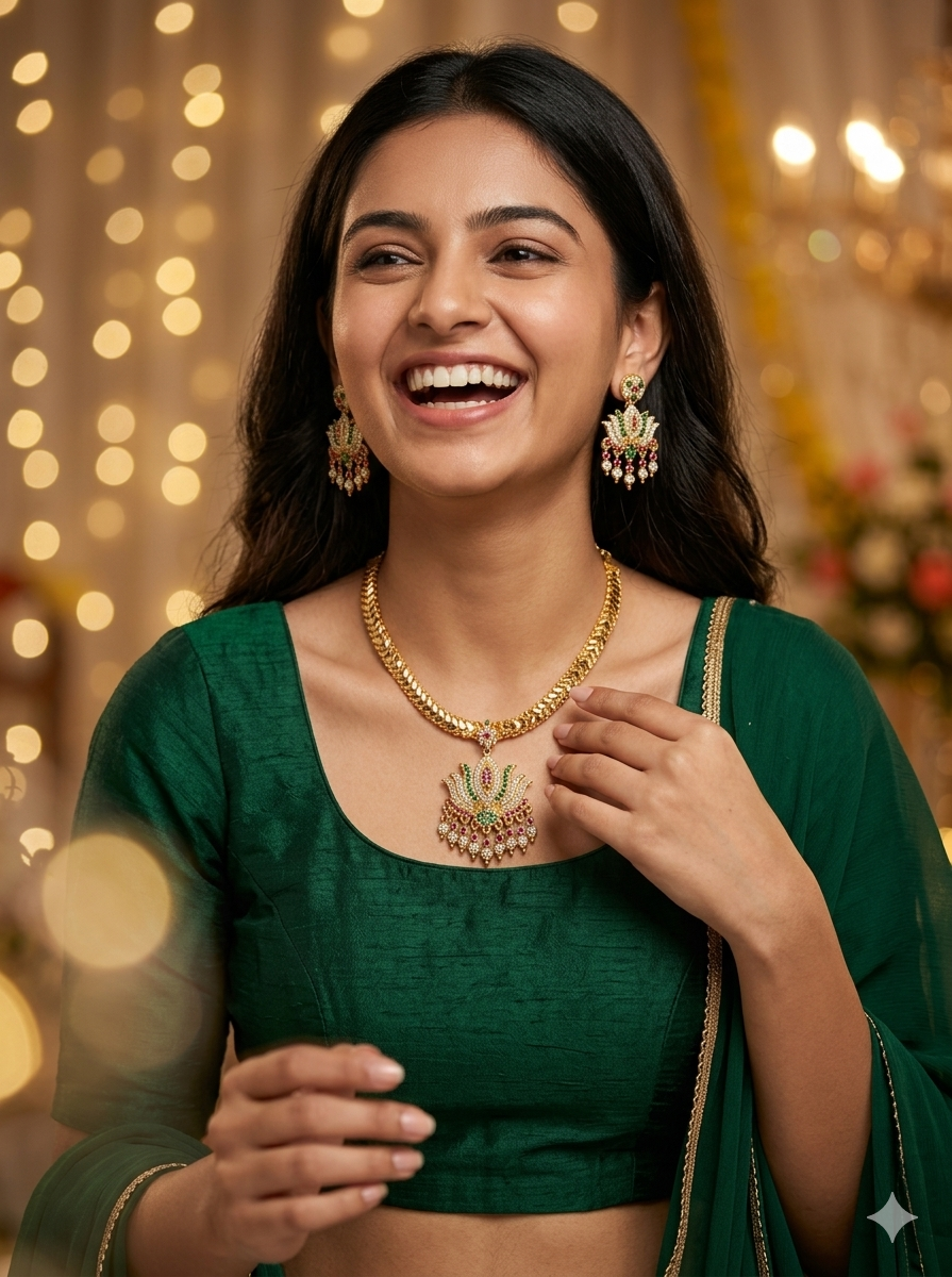 AASHRITA ROYAL LOTUS NECKLACE