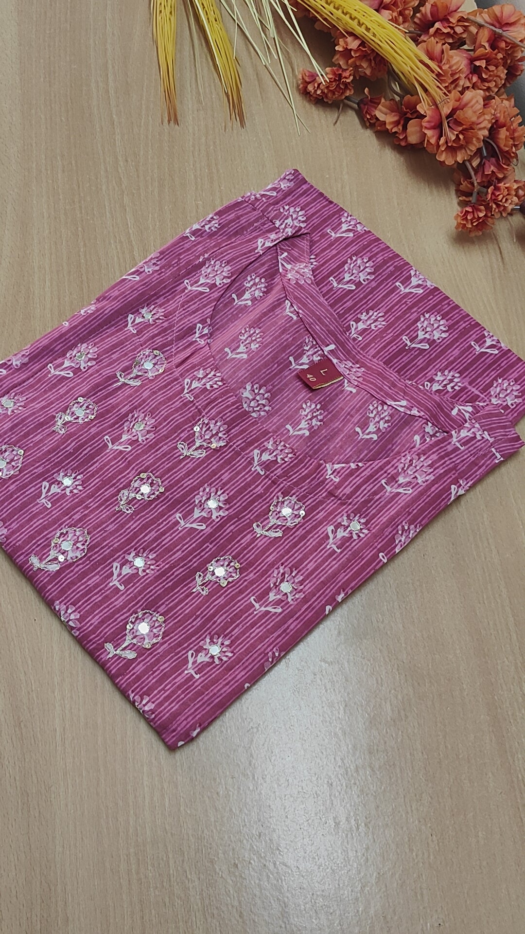 PINK COTTON KURTI