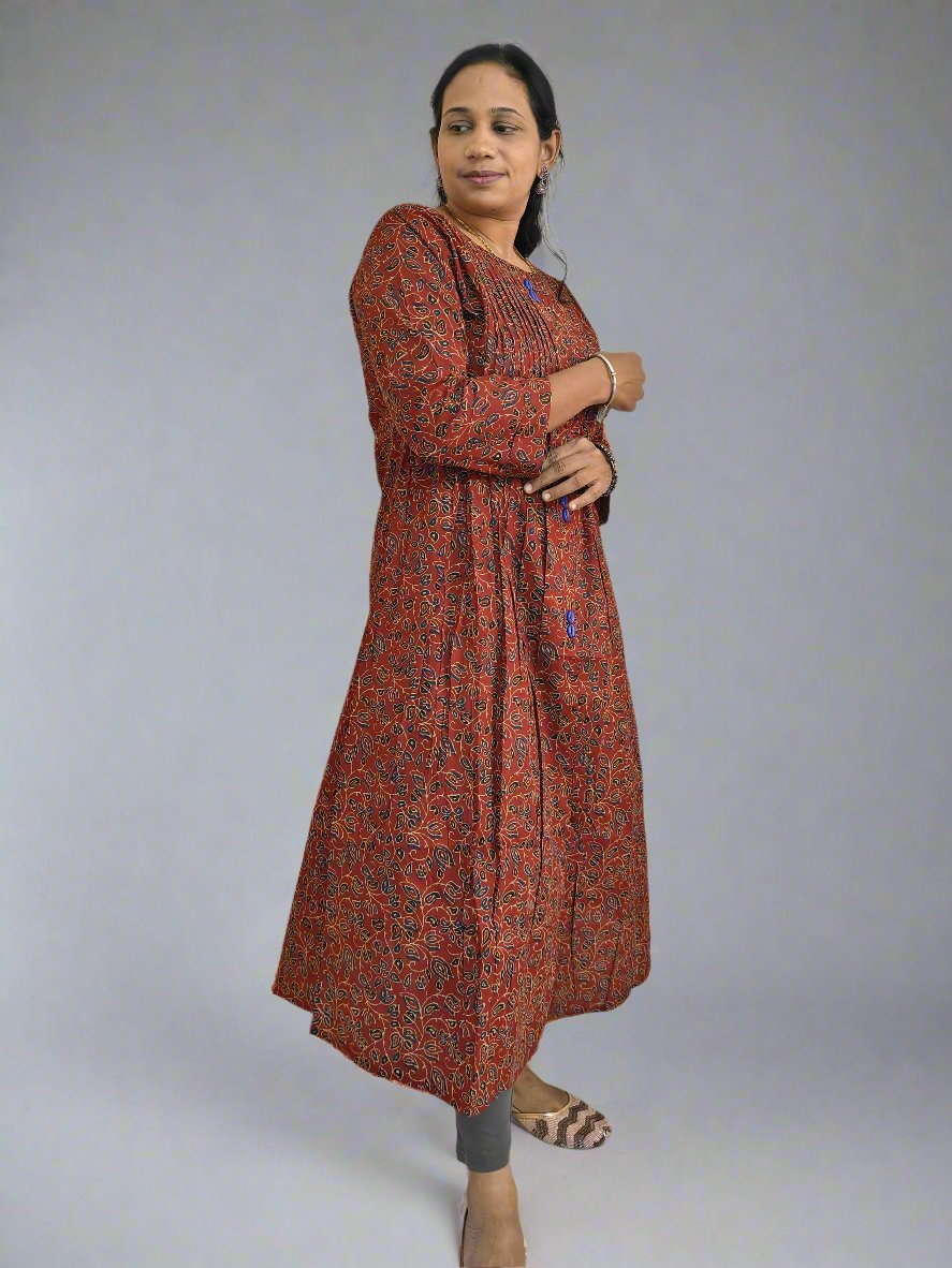 MAROON PINTUCK KURTI