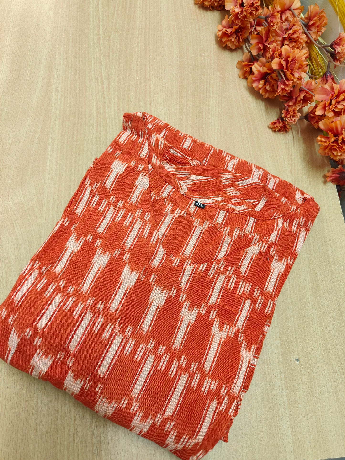 ORANGE IKAT COTTON MAXI
