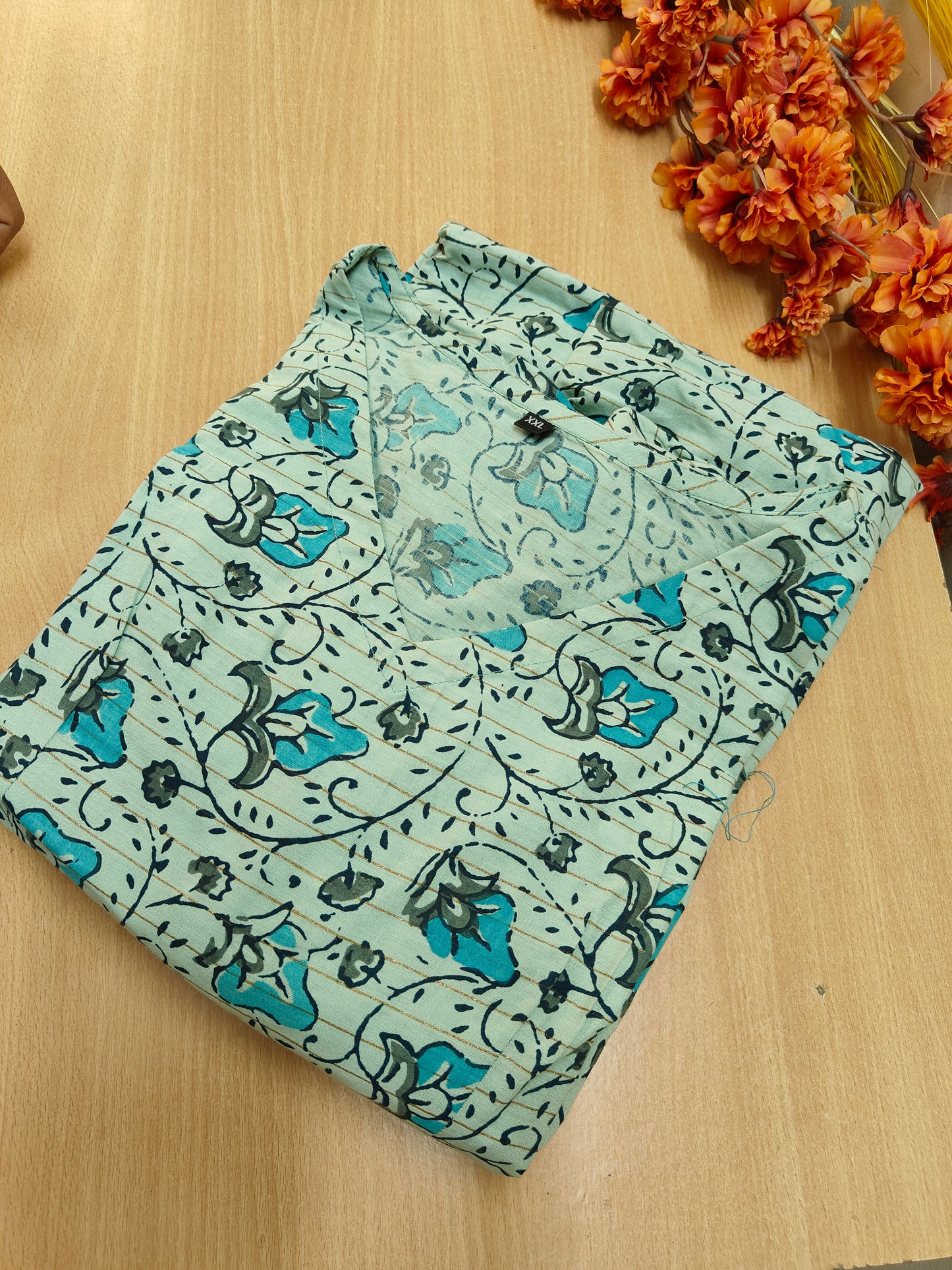 LIGHT GREEN COTTON MAXI