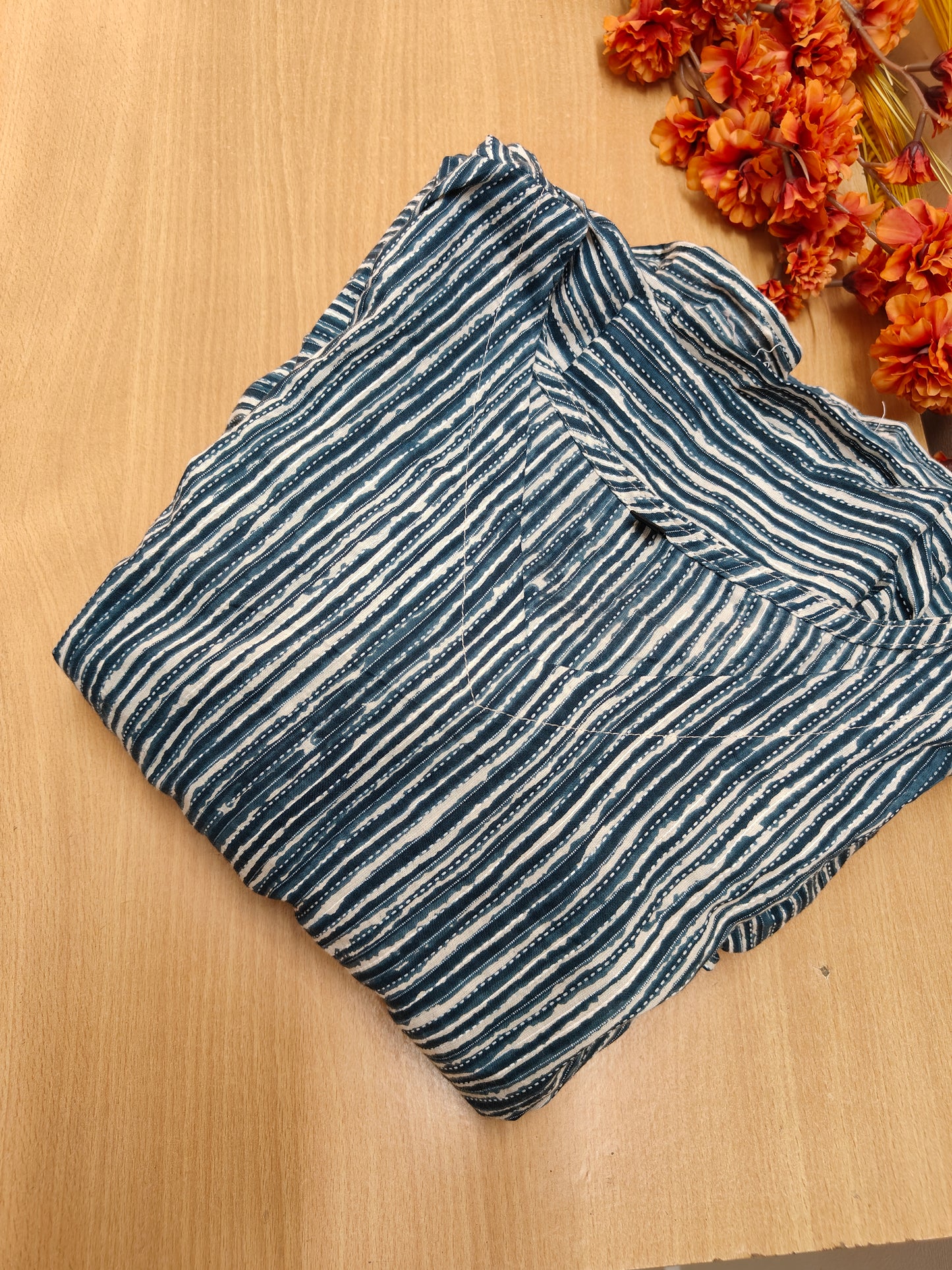 GREY STRIPE COTTON MAXI