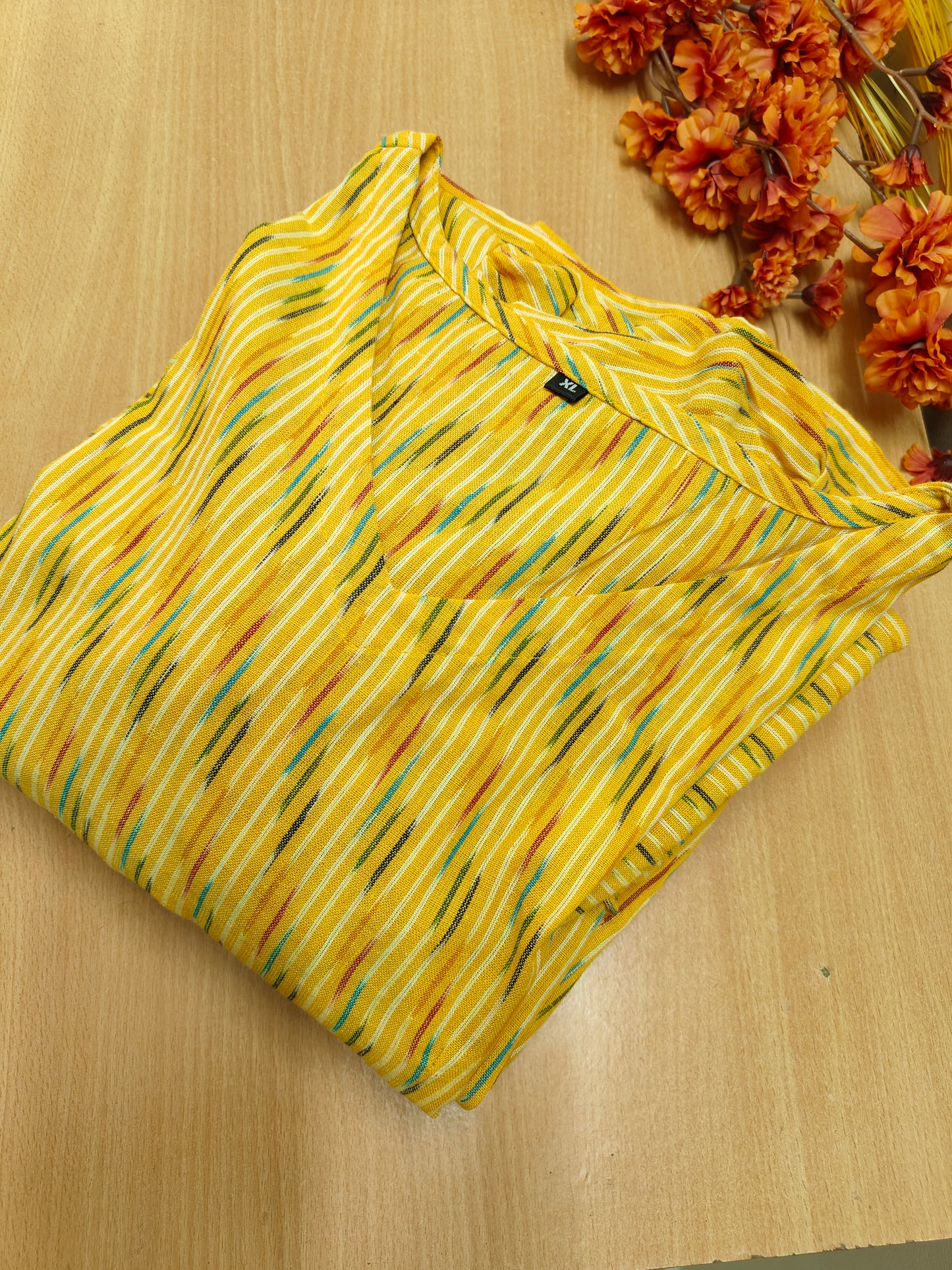 YELLOW IKAT COTTON MAXI