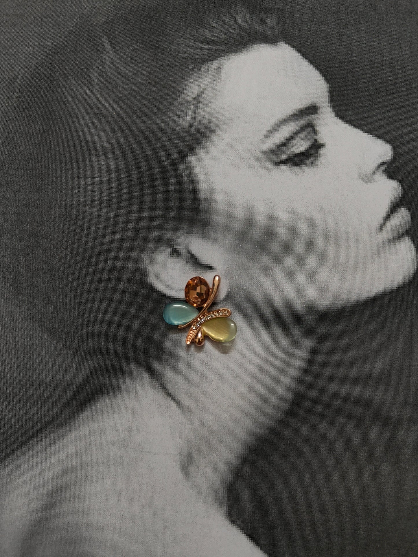 BLOSSOM BUTTERFLY GEM EARRINGS