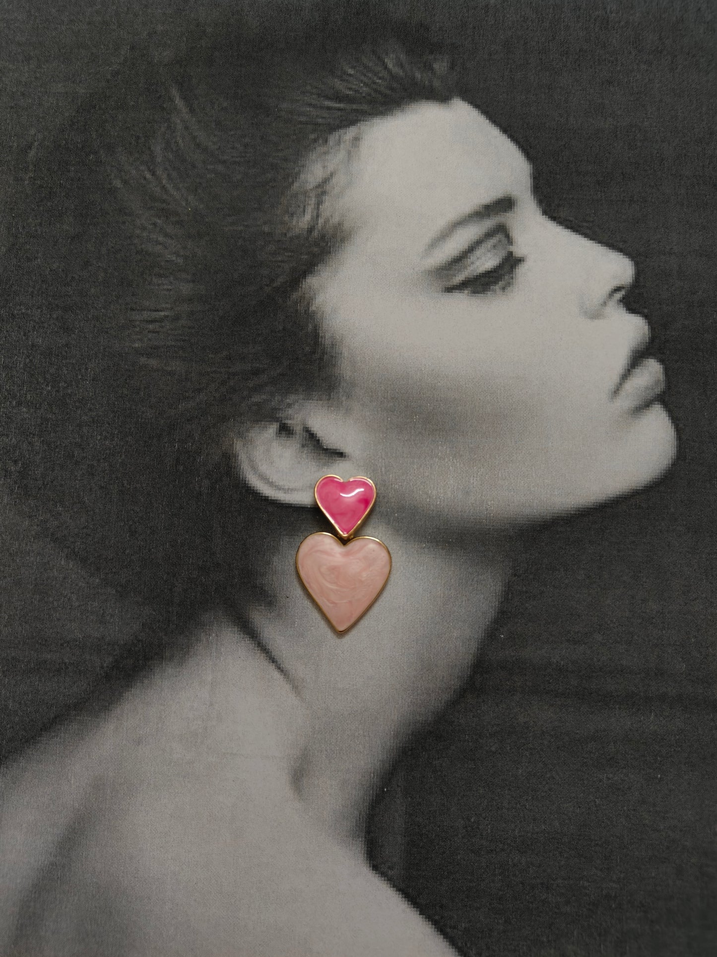 LIGHT PINK HEART EARRINGS