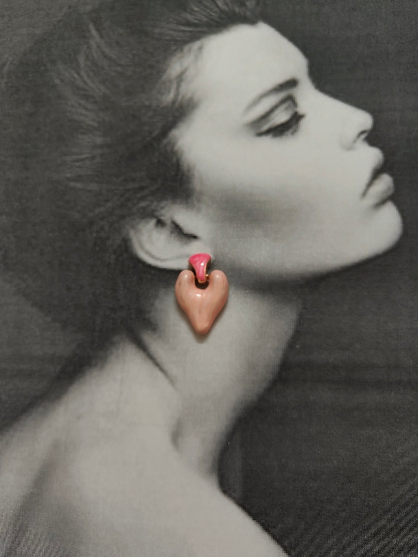 ROSY PASTEL HEART EARRINGS