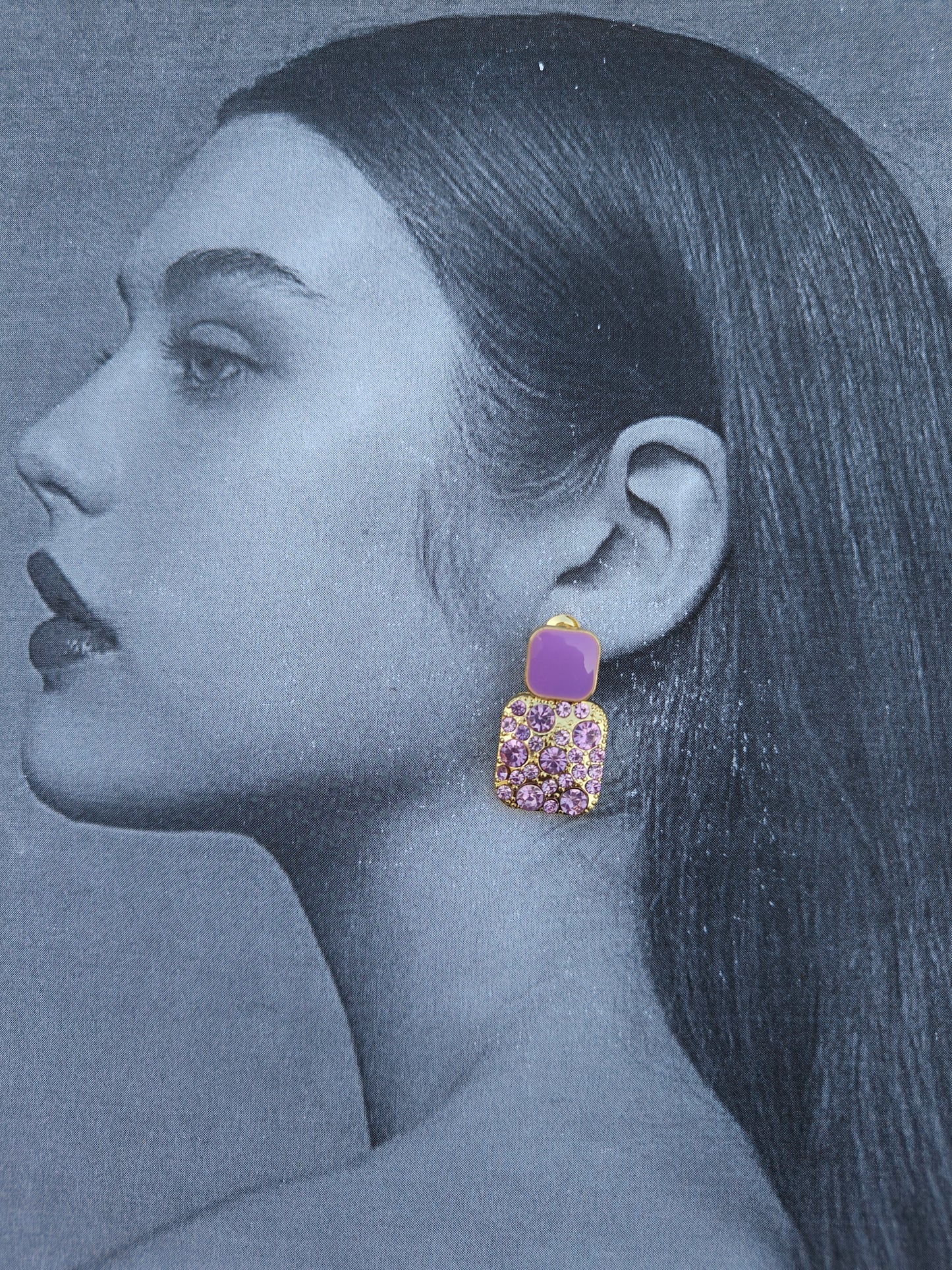 SQUARE-P BLING EARRINGS