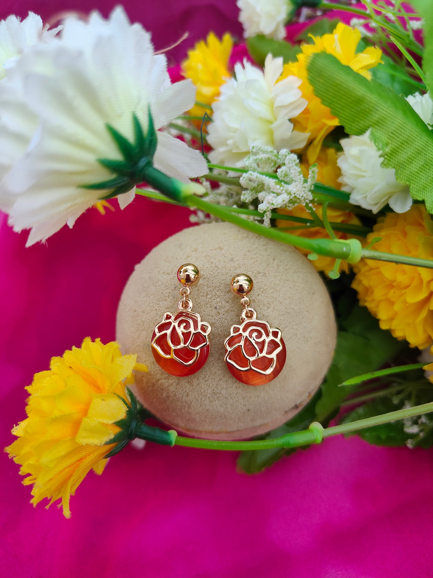 CRIMSON ROSE EARRINGS