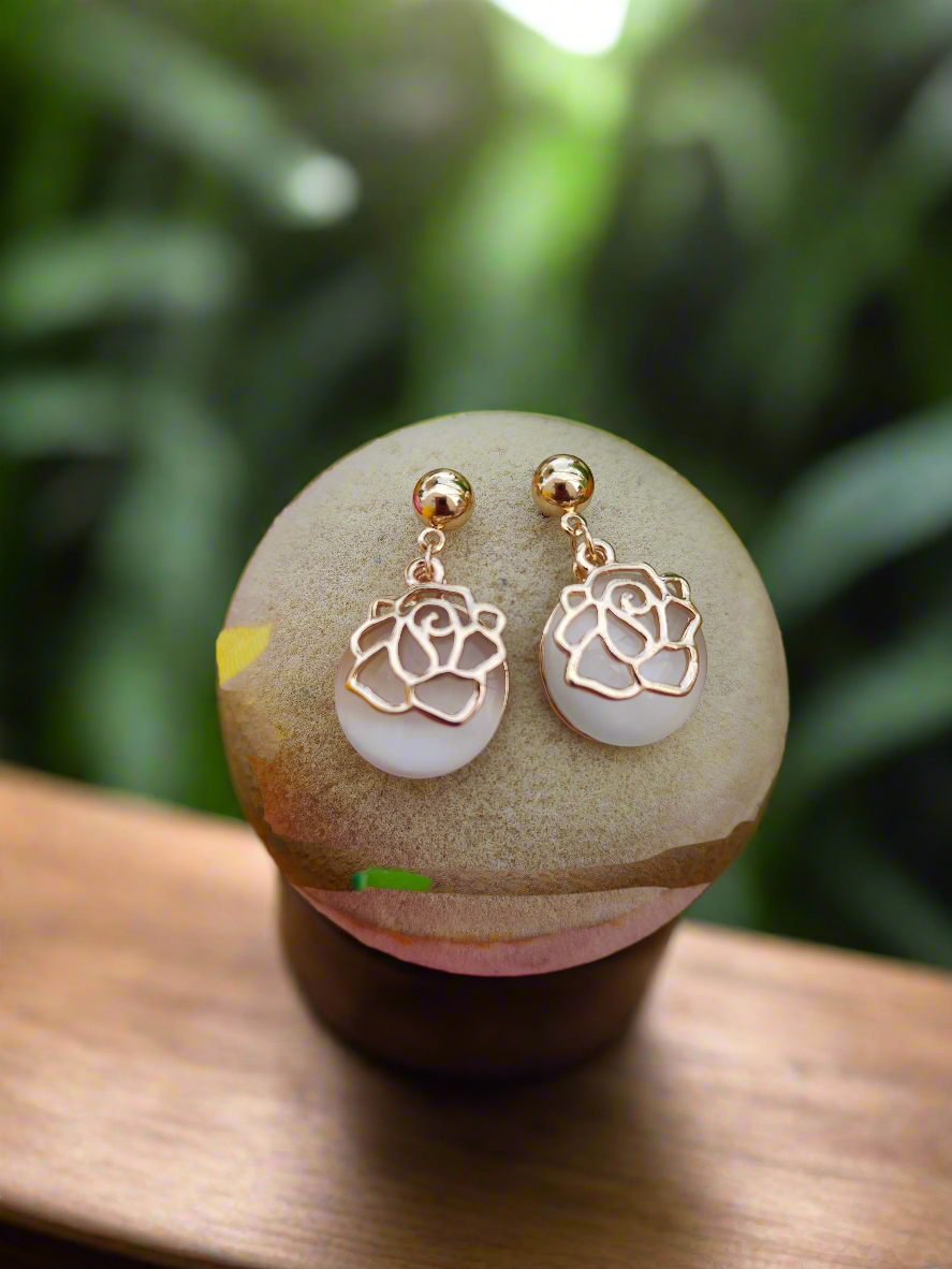 MOONLIT ROSE EARRINGS