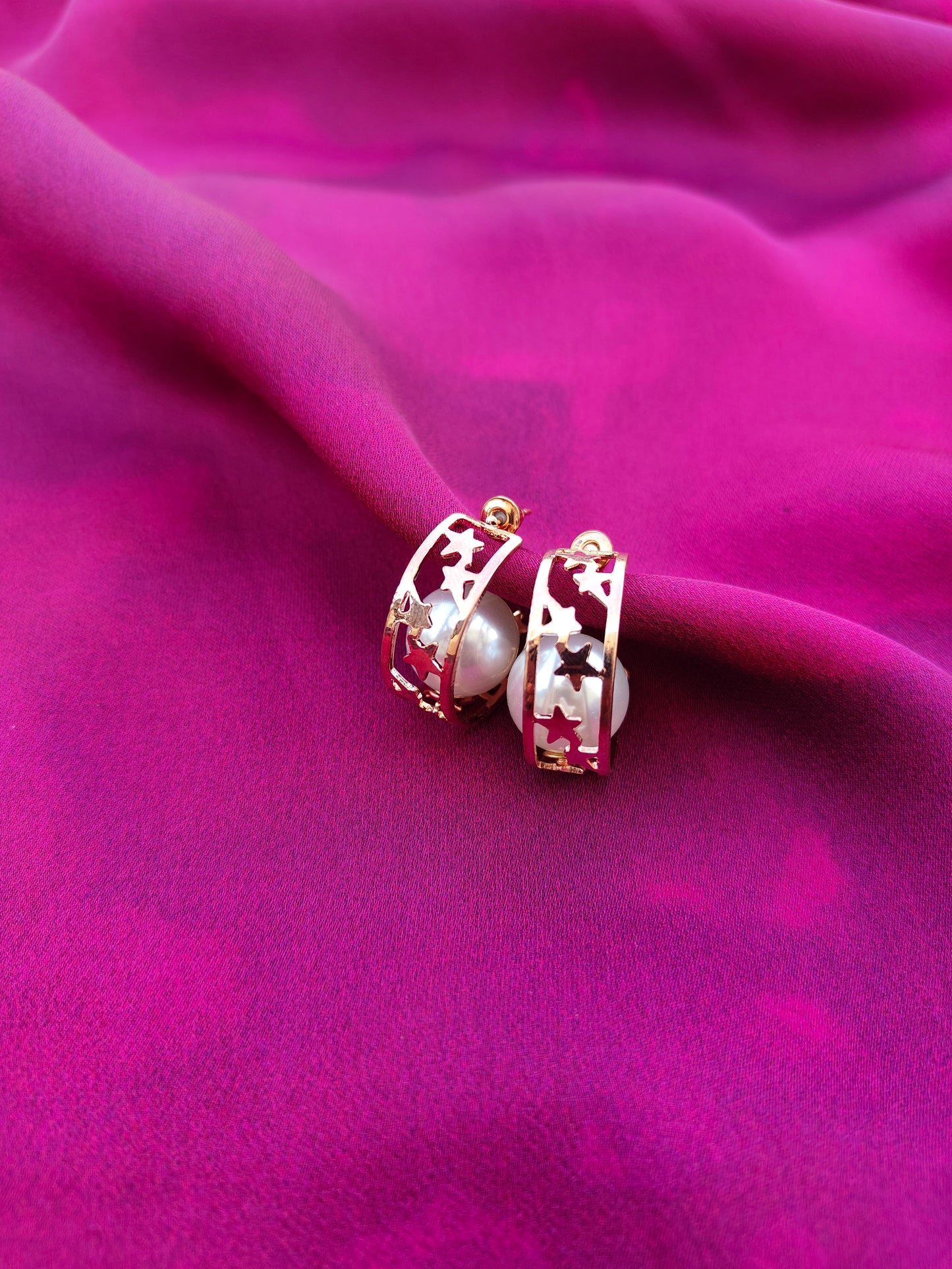 STARRY ORB HOOP EARRINGS