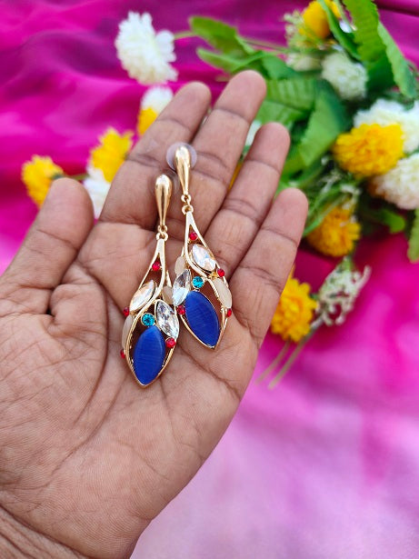 4COLOR FLORAL DROP EARRINGS