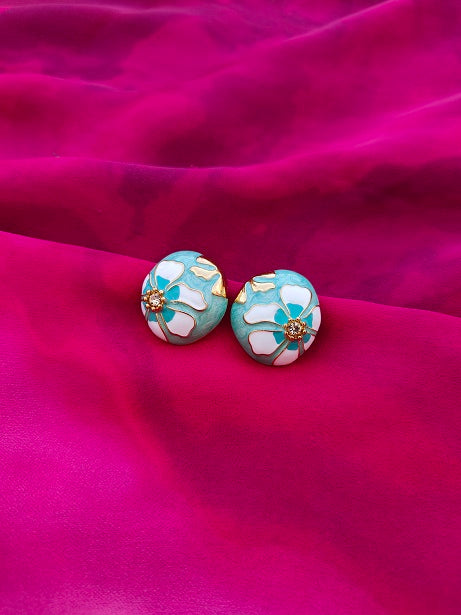 TEAL ELEGANCE EARRINGS