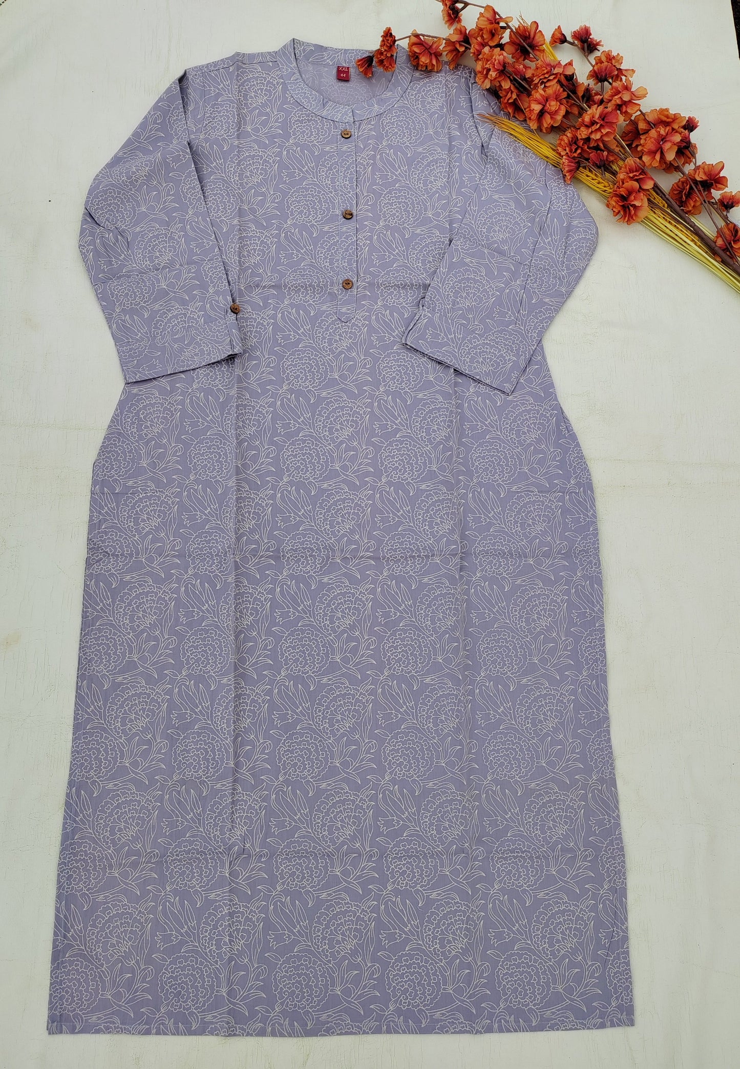 LAVENDAR COTTON KURTI