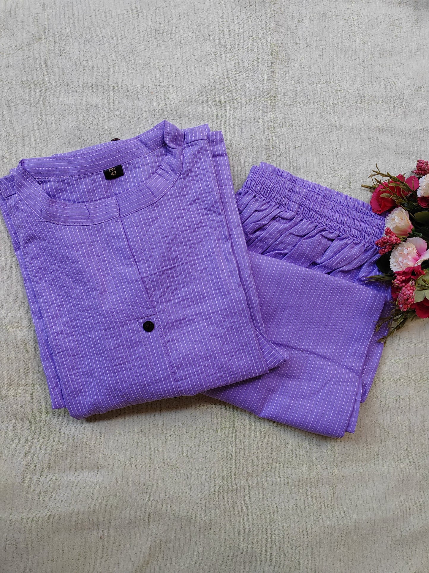 LAVENDAR KURTI PALLAZO SET