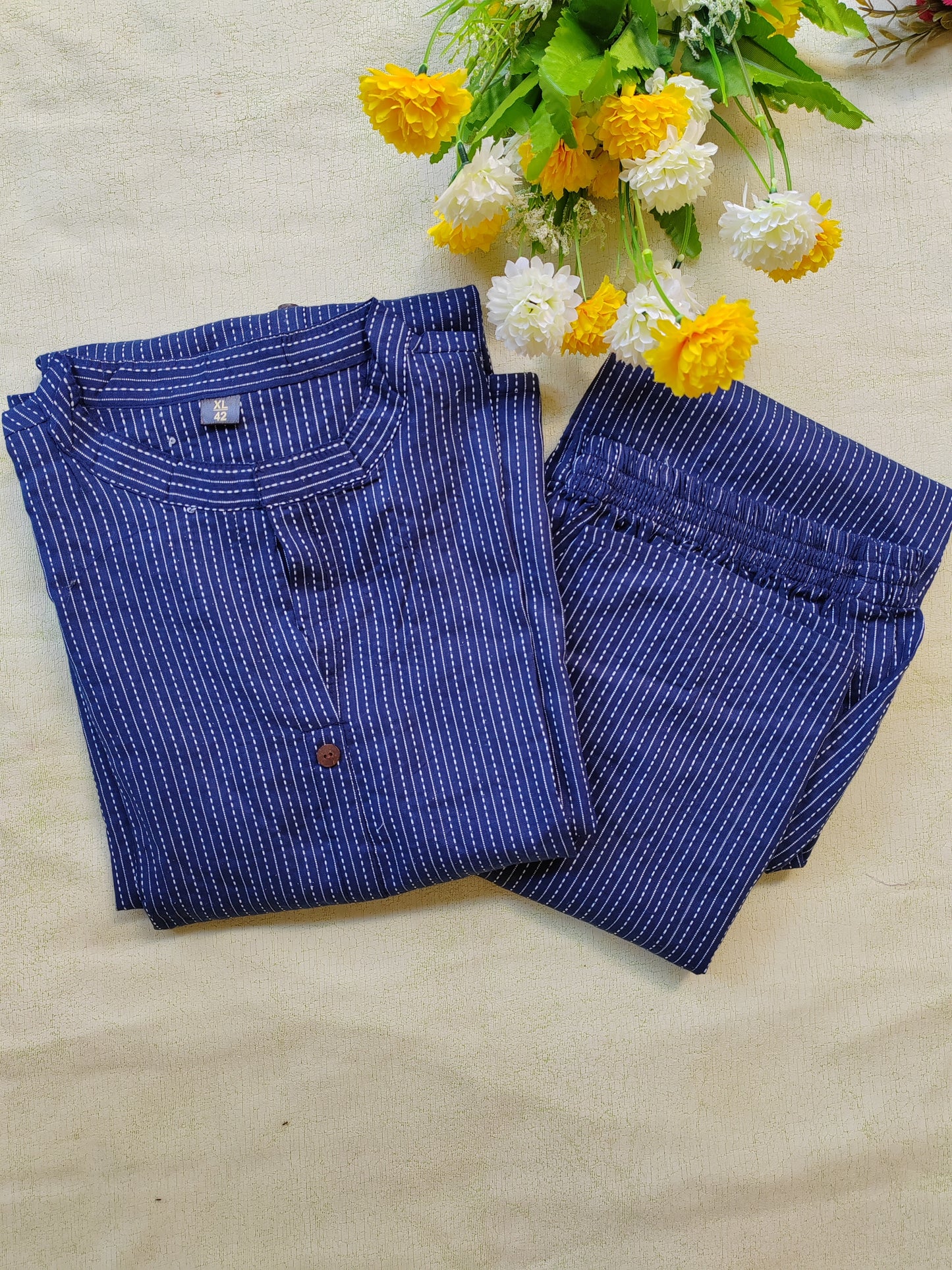 BLUE KURTI PALLAZO SET