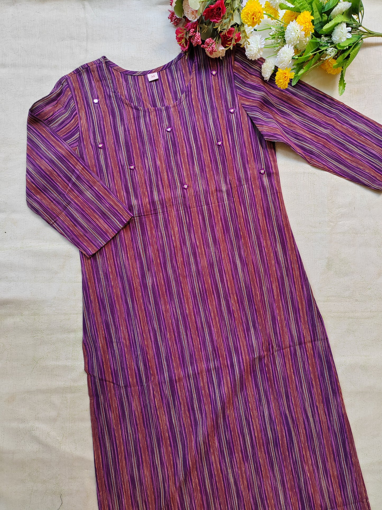 PURPLE COTTON KURTI