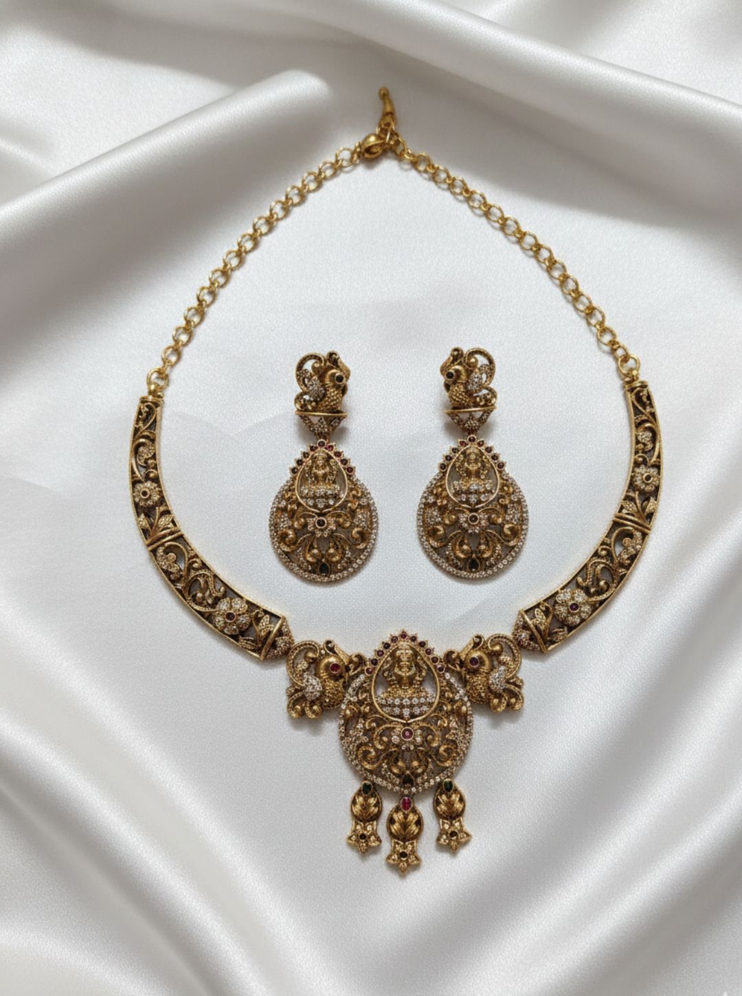 GRAND PEACOCK LAKSHMI NECKLACE