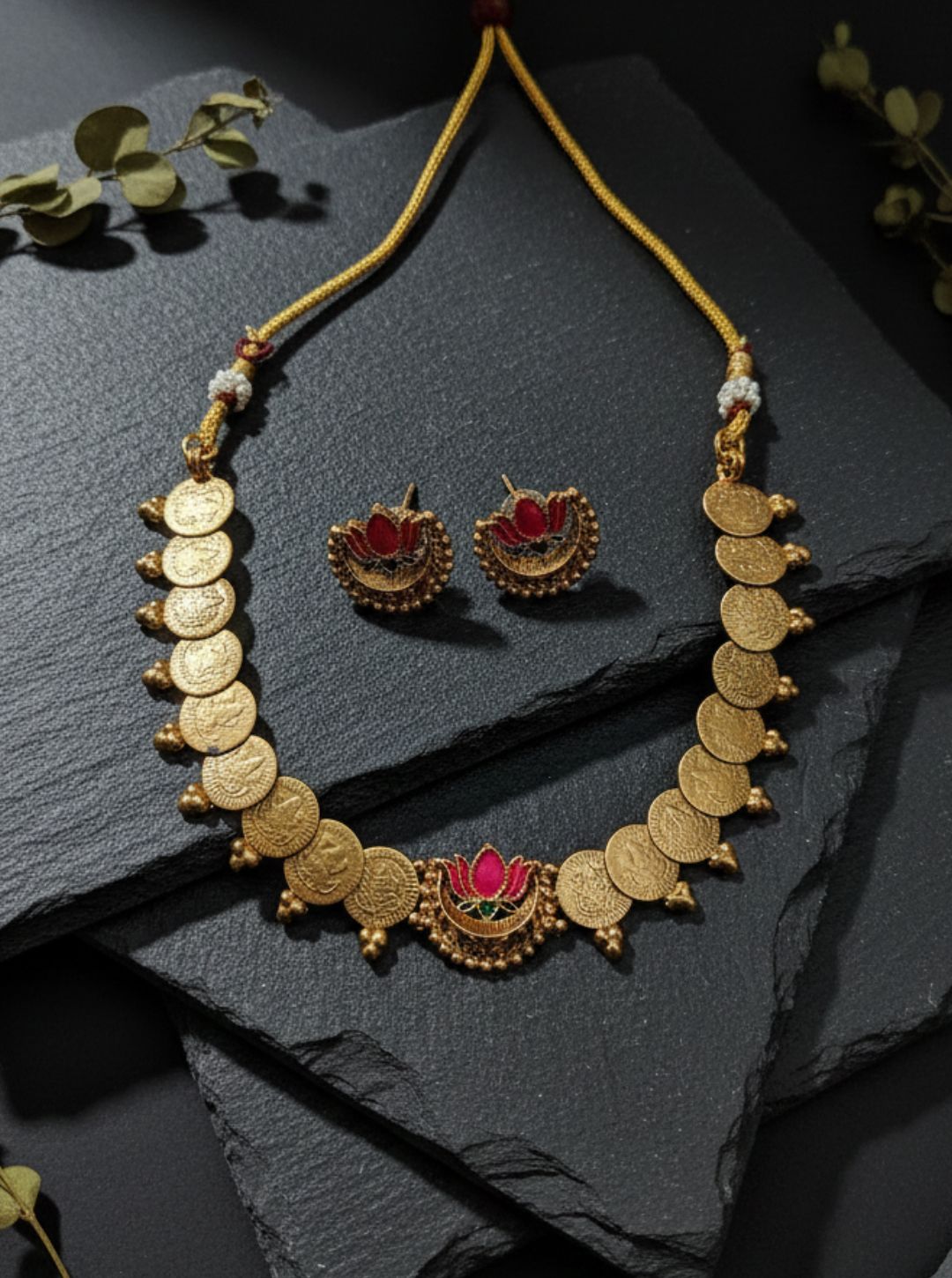 ANTIQUE COIN LOTUS NECKLACE
