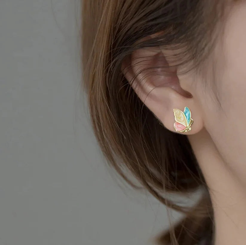 MULTICOLOR BUTTERFLY EARRINGS