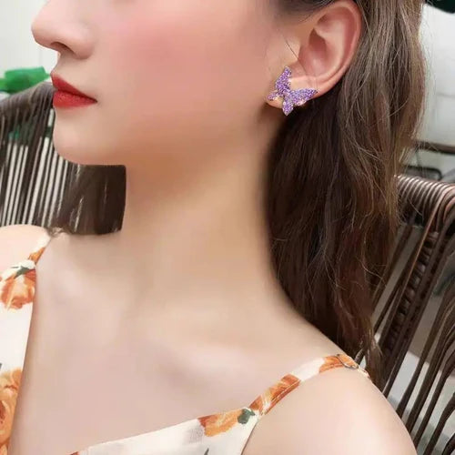 CRYSTAL BUTTERFLY EARRINGS