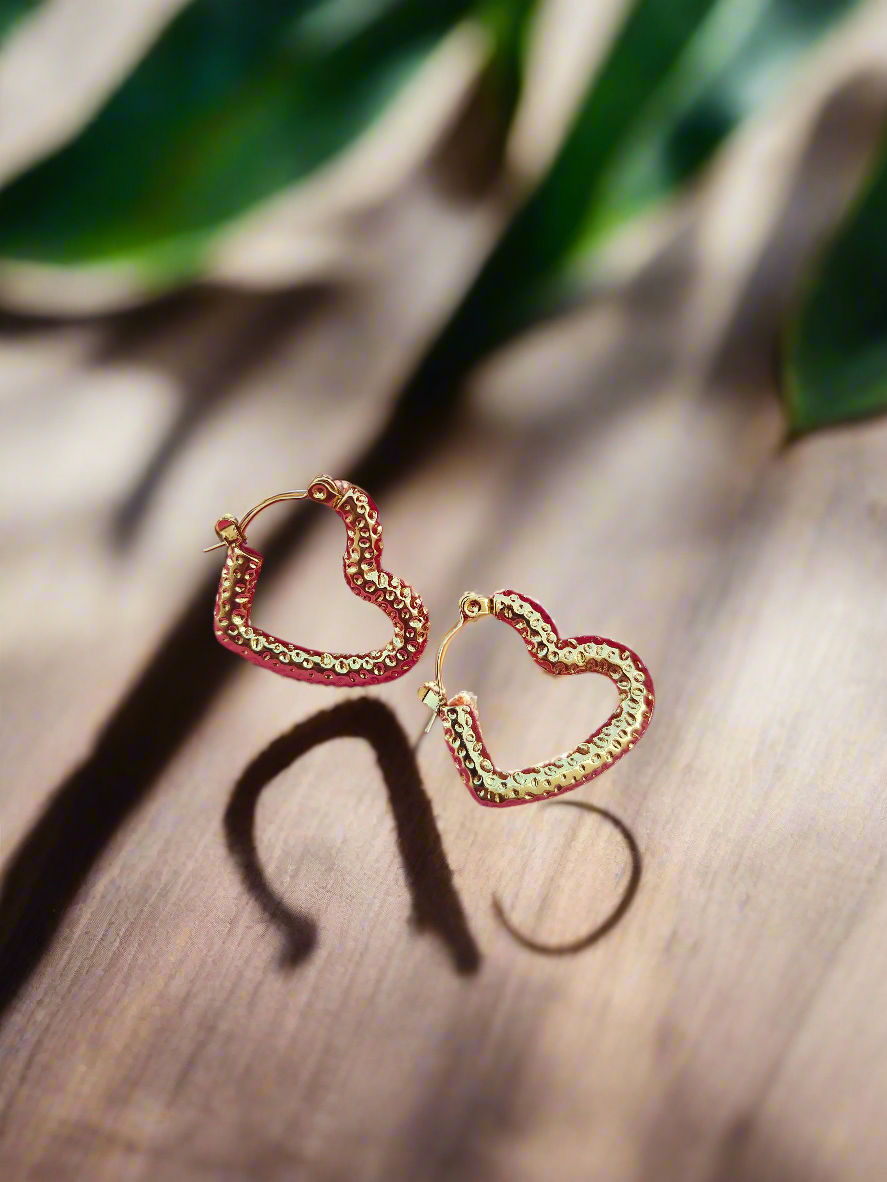 TACTILE HEART EARRINGS