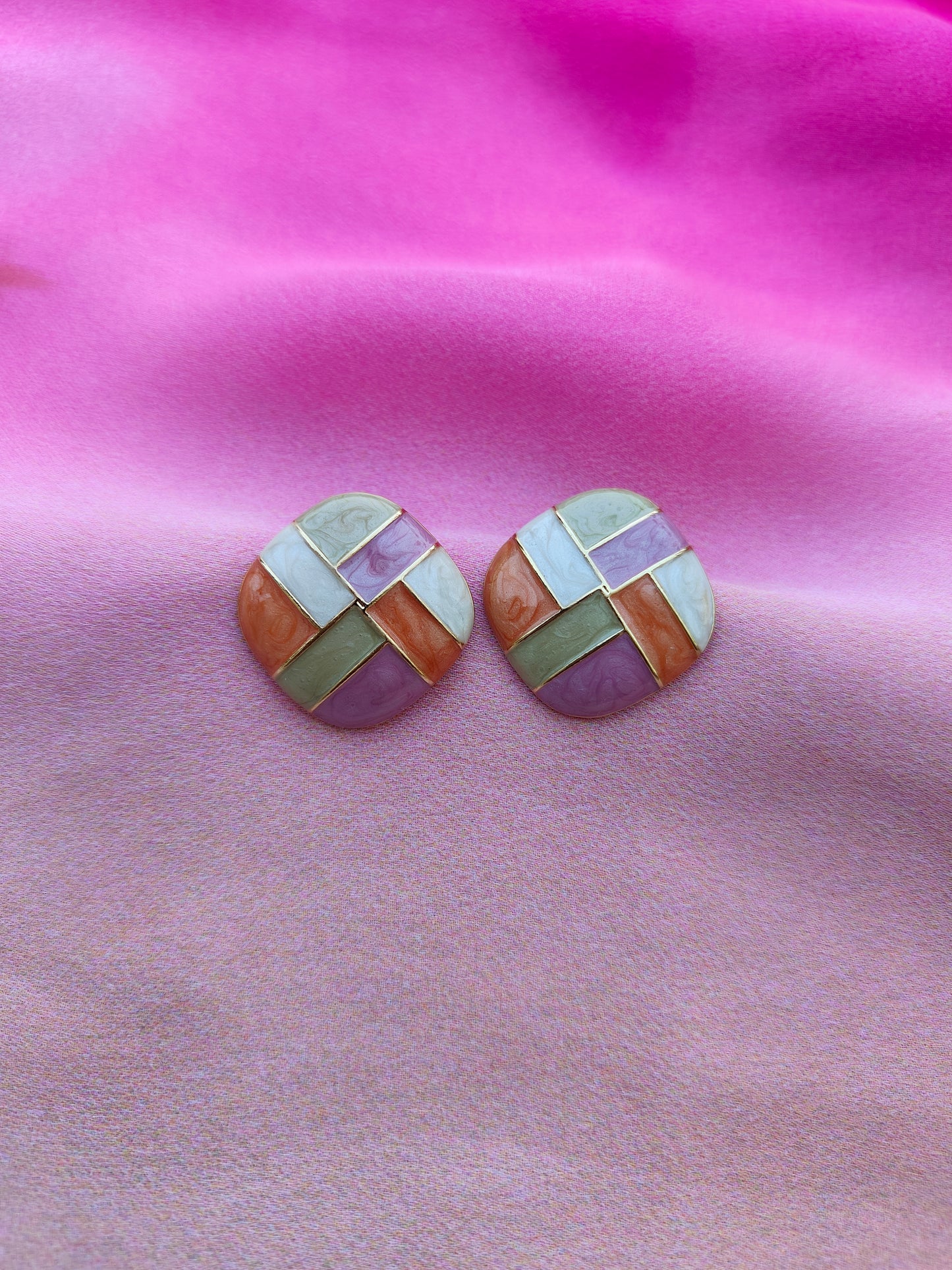 VINTAGE JEWEL TONE EARRINGS