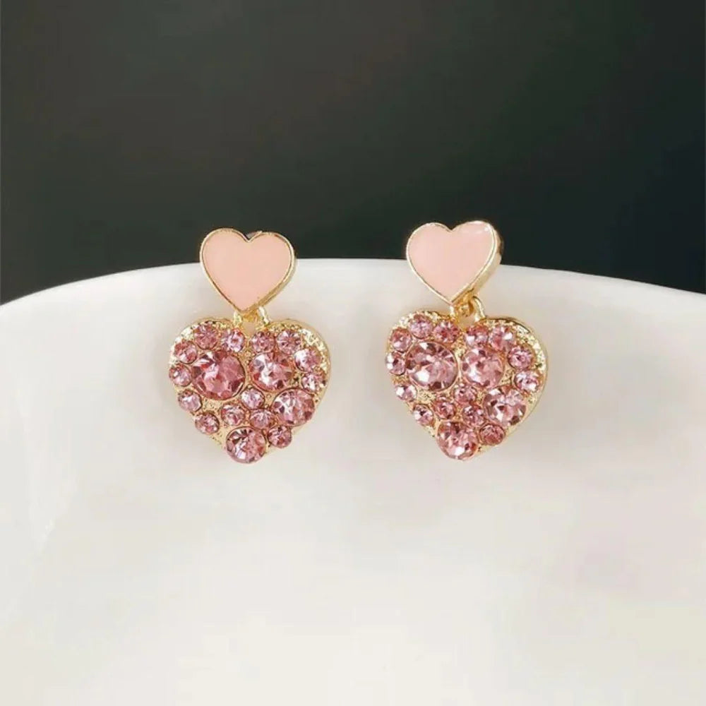 BLING BLOGGER HEART EARRINGS