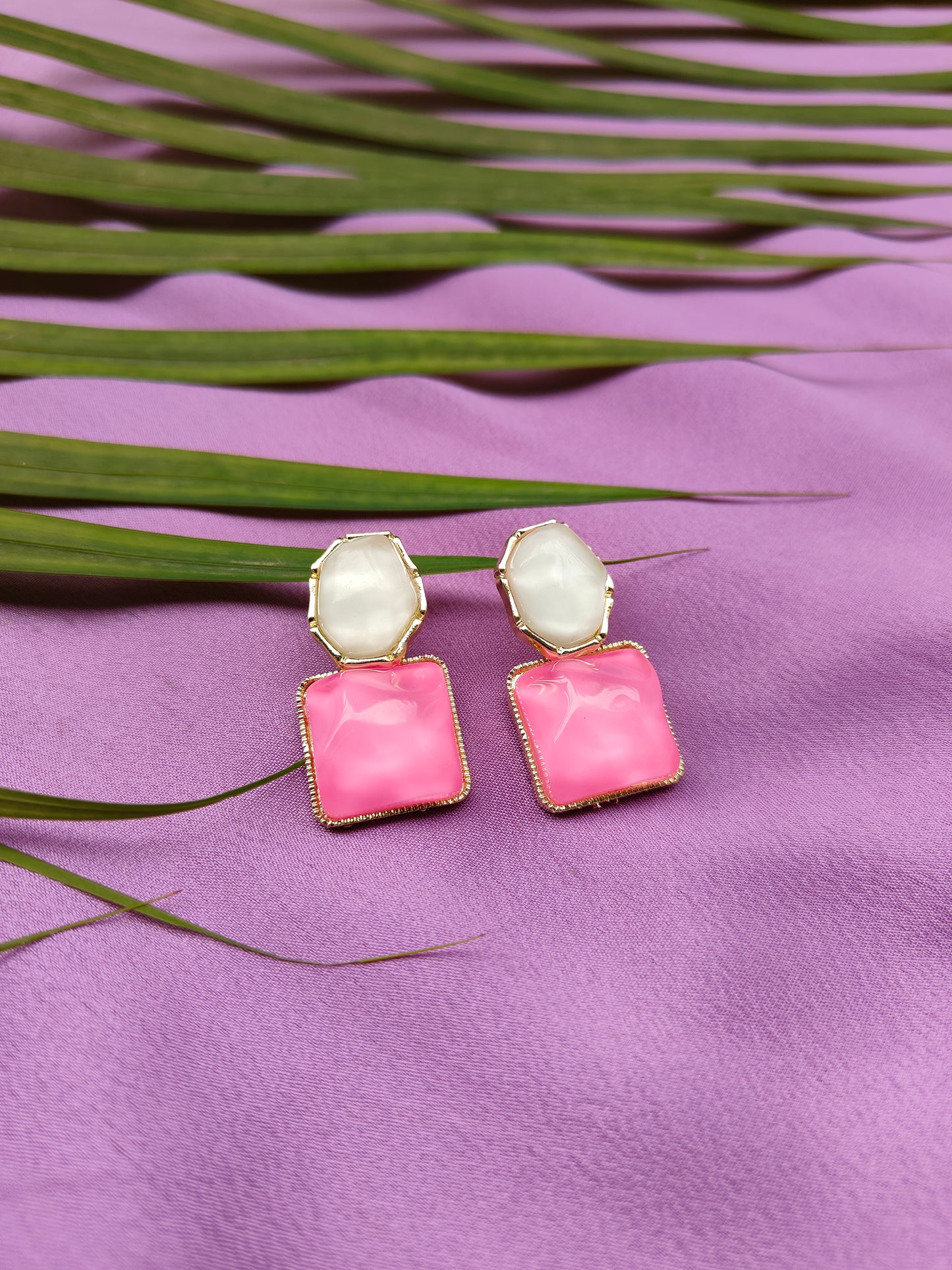 PINK CERAMIC EARRINGS