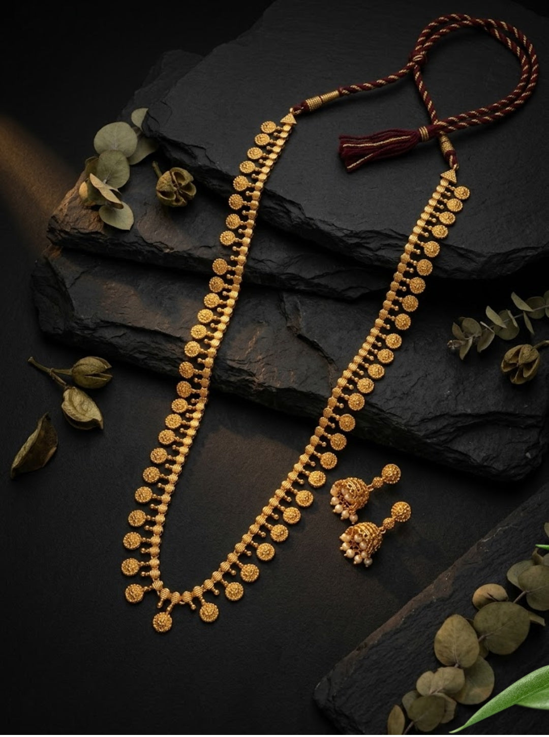 Coin Necklace with antique kasu design