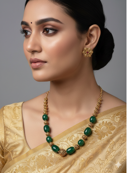 RIYA GREEN BEADED NECKLACE