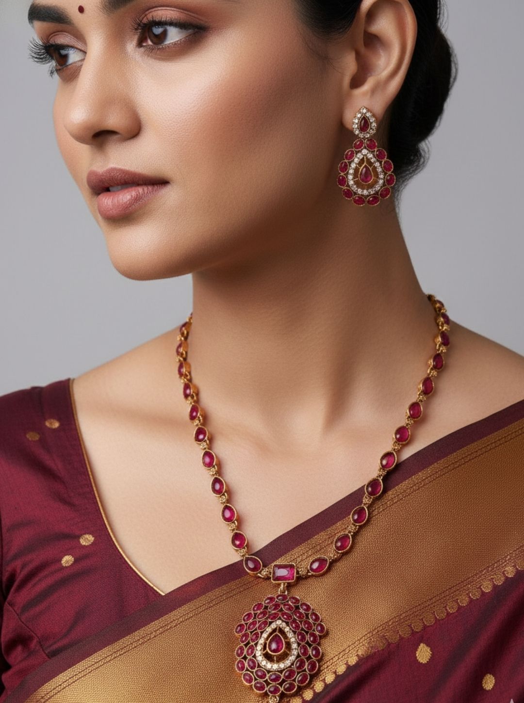CRIMSON TEARDROP NECKLACE