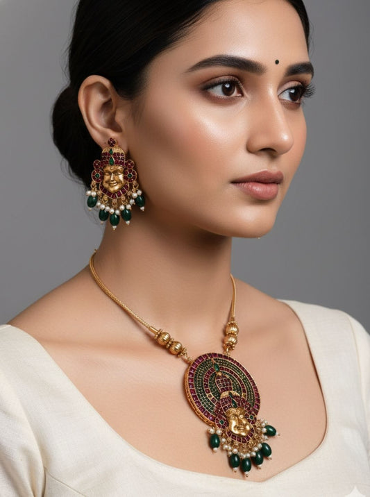 KATHAKALI CHARM NECKLACE