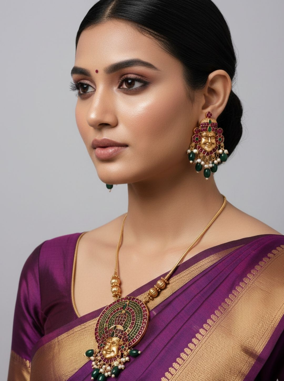KATHAKALI CHARM NECKLACE