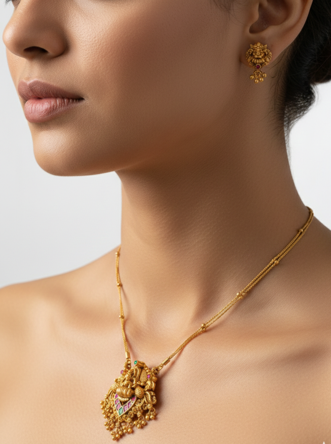 MEENAKSHI TEMPLE NECKLACE SET