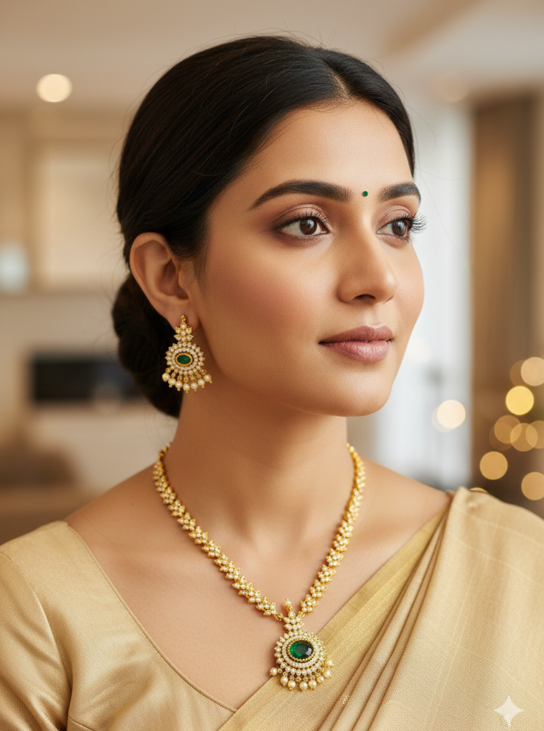 diamond emerald necklace