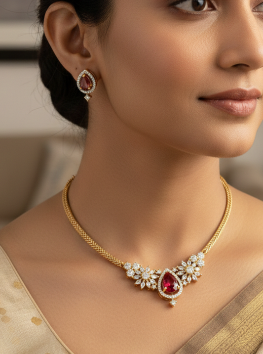 ISHITHA RUBY RADIANCE NECKLACE