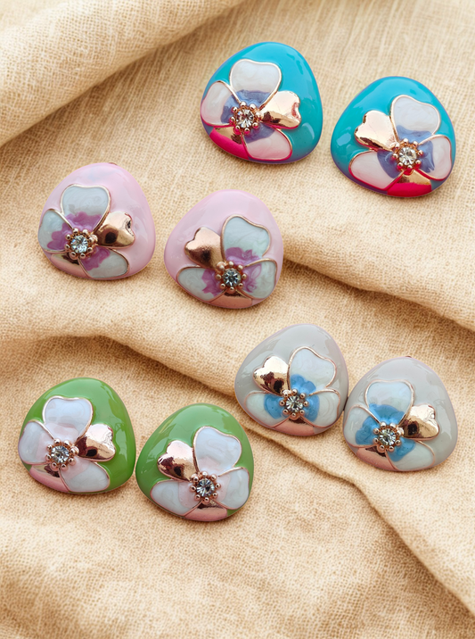 BLOSSOM ENAMEL EARRINGS