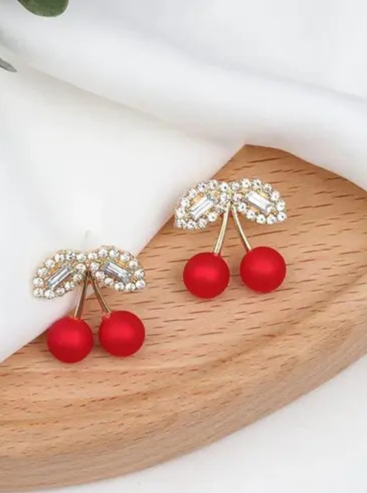 CHERRY SPARKLE EARRINGS