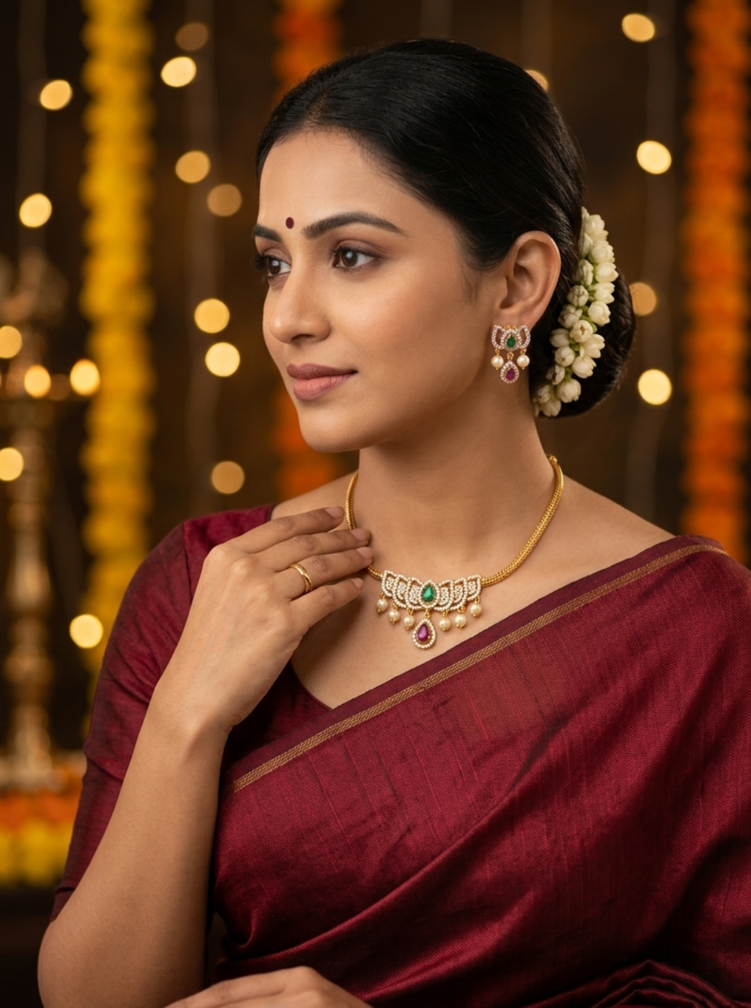 Elegant festive jewellery set