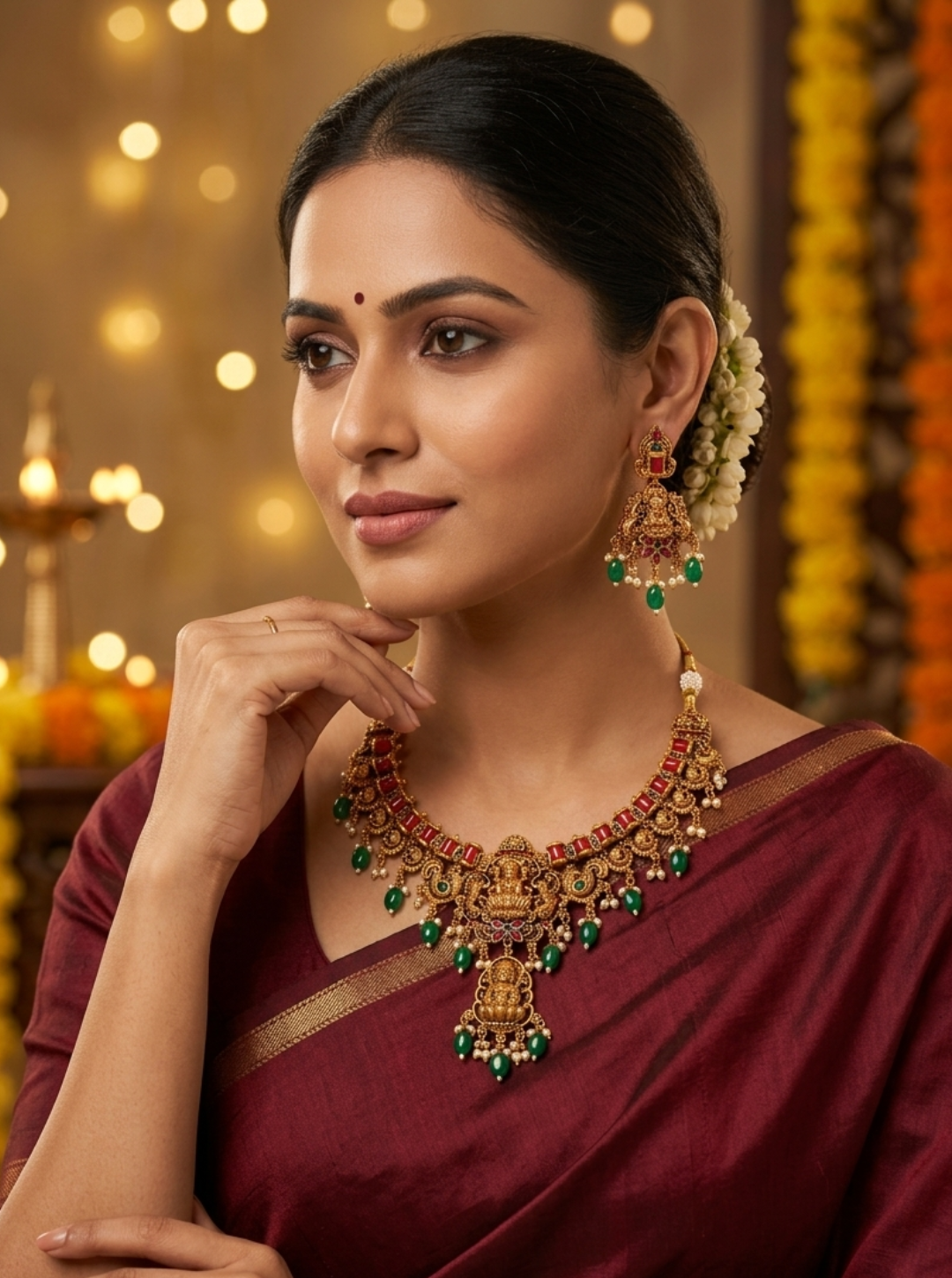 VARNIKADEVI CORAL NECKLACE