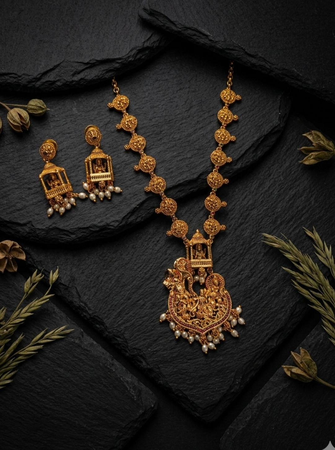 IRA KRISHNAVENI TEMPLE NECKLACE