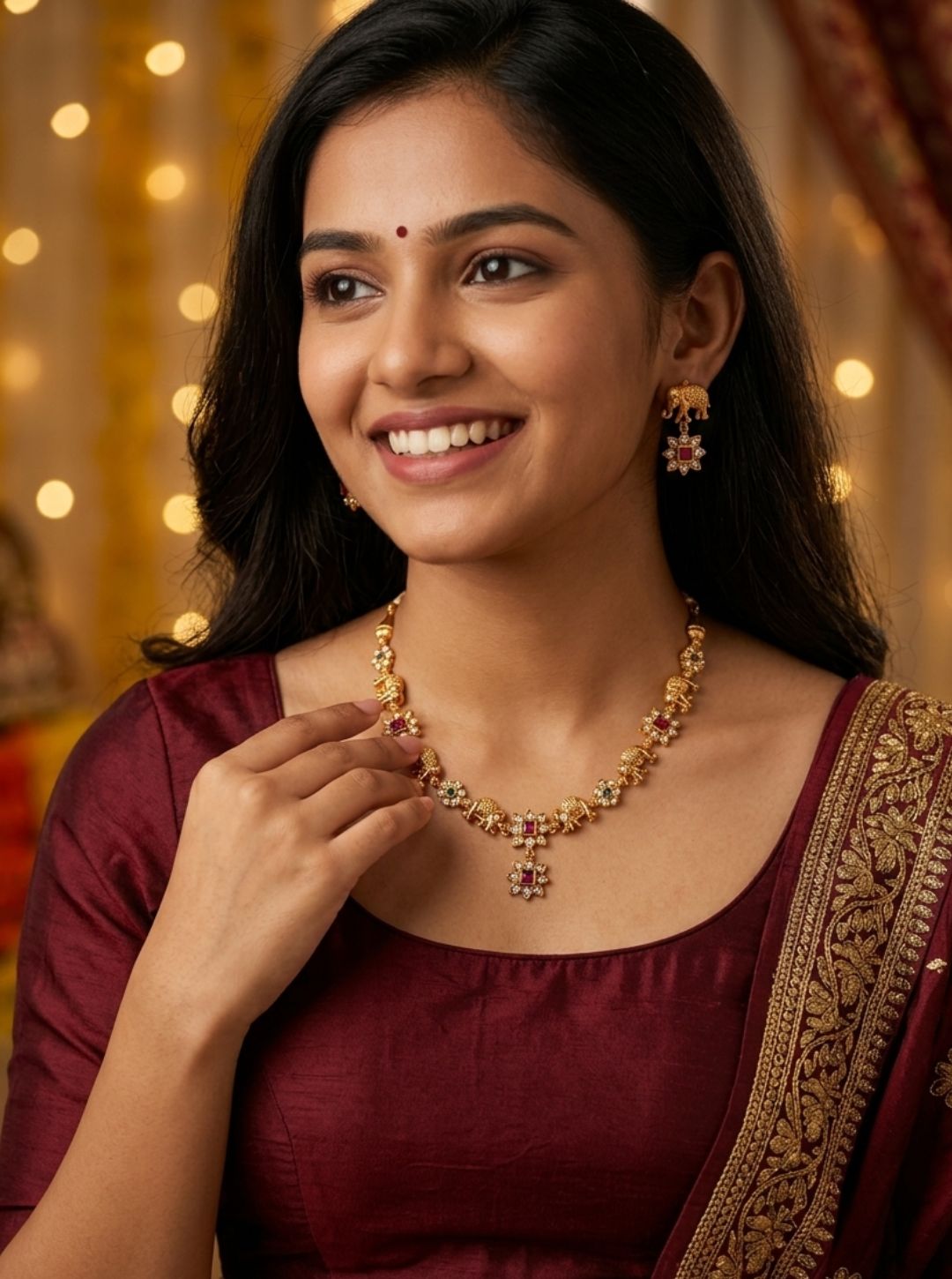 Traditional festive necklace set